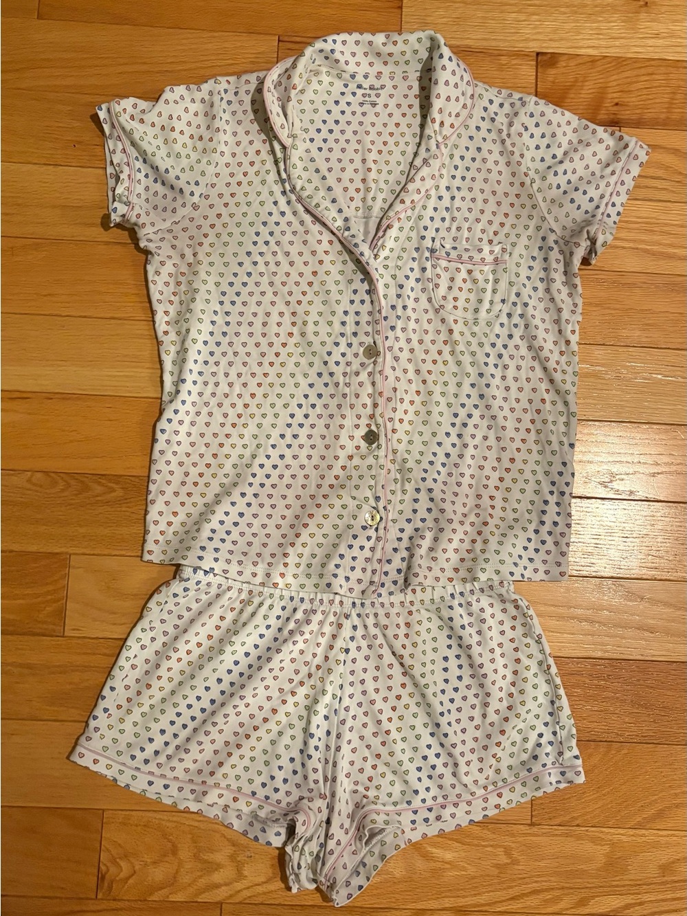 Roller Rabbit Women's Multicolor Hearts Pajama Pajamas 2 piece Set Shorts Size S